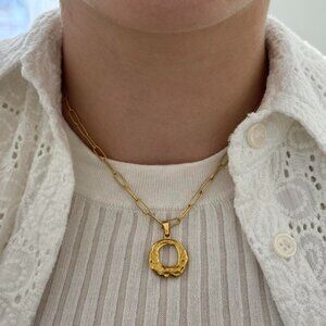 Sku:0377 vintage style gold chain necklace With pendant made of stainless steel